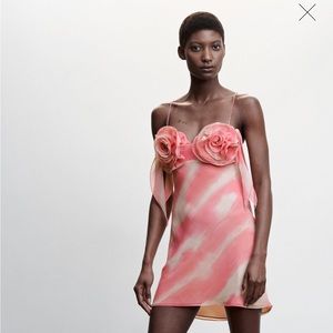 Mango Rosette Mini Rosette Dress